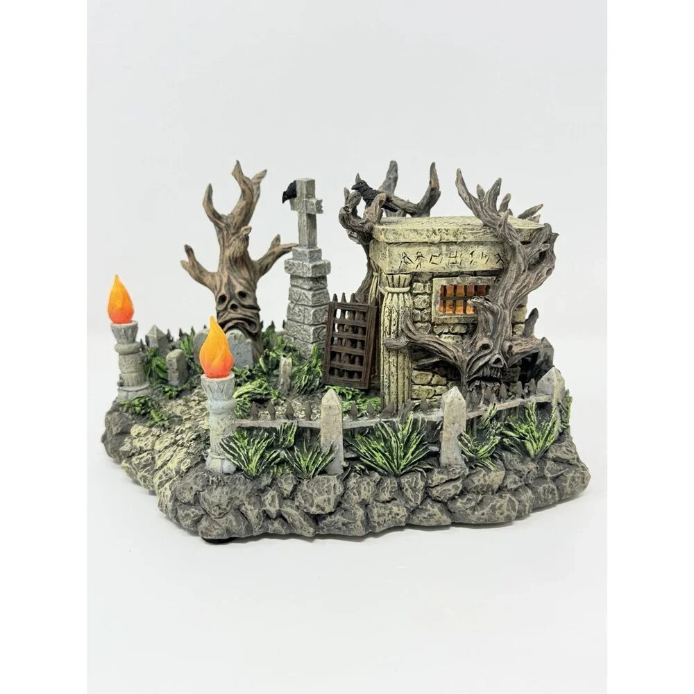 Hawthorne Village Universal Monsters The Mummy's Tomb Retired Halloween Box COA
